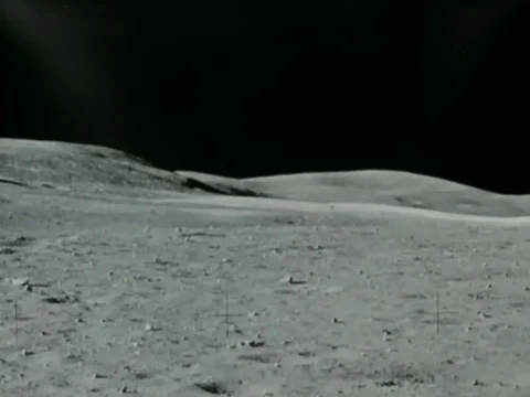 Scientists in the Science Support Room observe astronauts John Watts Young and Stock Footage 79458647