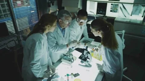 Scientists study the human genome at the Idaho National Laboratory. Stock Footage