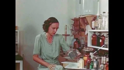 Scientists test the dissolving and emulsion properties of a newly discovered Stock Footage 141599988