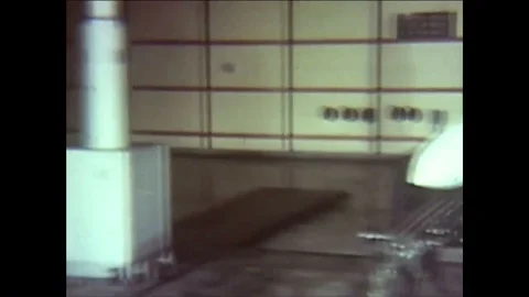Scientists test the nuclear effects of a reactor at a nuclear testing center in Stock Footage 86212440