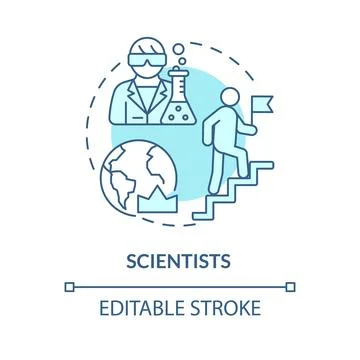 Scientists turquoise concept icon Stock Illustration