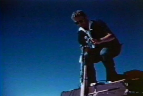 Scientists using a normal incidence pyrheliometer on a glacier. Stock Footage 122212121