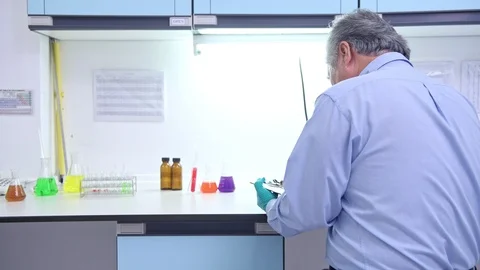 Scientists working in lab portrait. Stock Footage 92395721