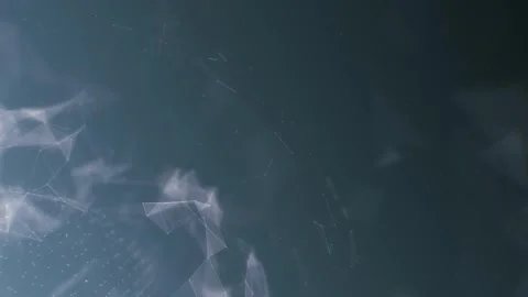 SciFi Abstract Geometric Shapes and Glowing Particles Motion Background Loop 動画素材 340899714