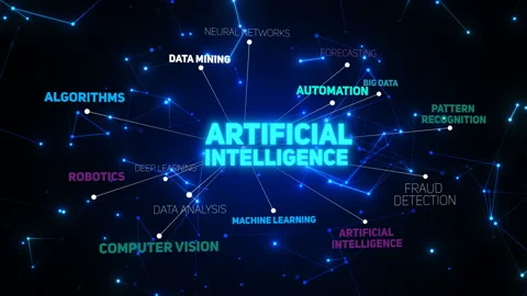 Scifi artificial intelligence technology concept AI Stock-Footage 211122065