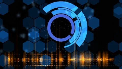 SciFi background blue Stock Footage 134007755