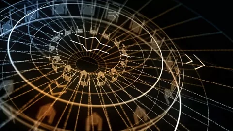 SCIFI Circle Bg Stock Footage 152634675