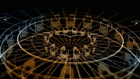 SCIFI Circle Bg V2 Stock Footage 152634686