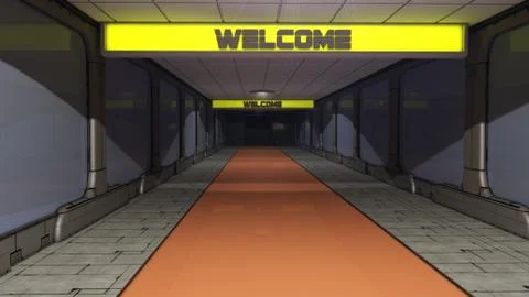 SCIFI Corridor Stock-Illustration