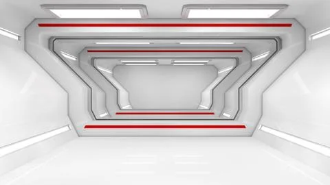 SCIFI Corridor Stock Illustration