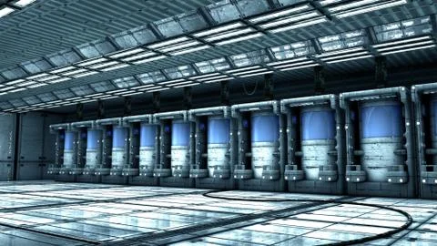 SCIFI Corridor Stock Illustration