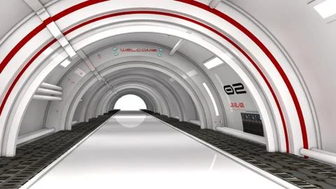 SCIFI Corridor Illustrazione stock