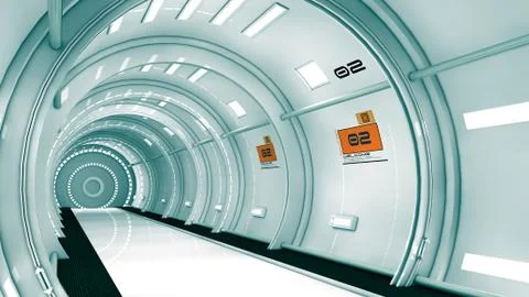 SCIFI Corridor Stock Illustration