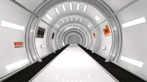 SCIFI Corridor Stock Illustration