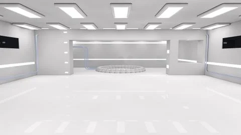 SCIFI Corridor Stock Illustration