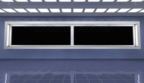 SCIFI Corridor Stock Illustration