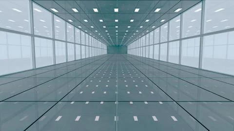 SCIFI Corridor Stock Illustration