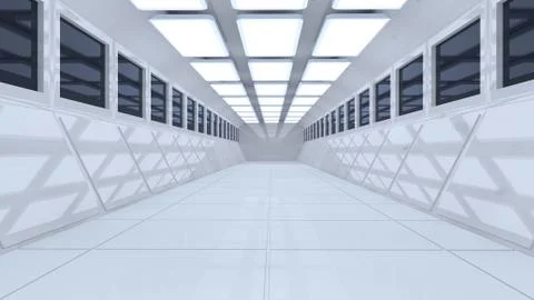 SCIFI Corridor Stock Illustration