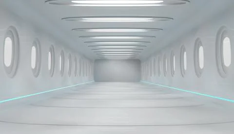 SCIFI Corridor Stock Illustration
