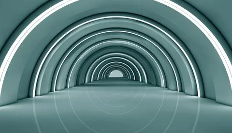 SCIFI Corridor Stock Illustration