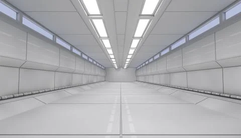 SCIFI Corridor Stock Illustration