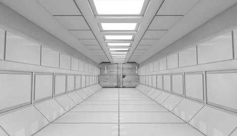 SCIFI Corridor Stock Illustration