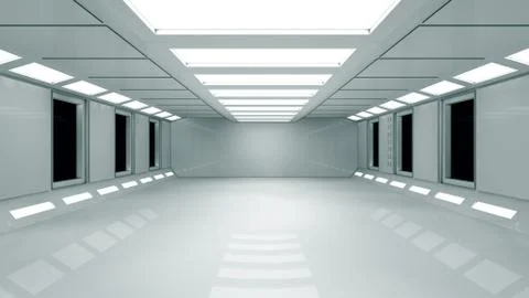 SCIFI Corridor Stock Illustration