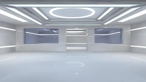 SCIFI Corridor Stock Illustration