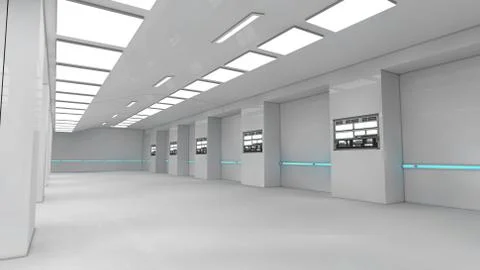 SCIFI Corridor Stock Illustration