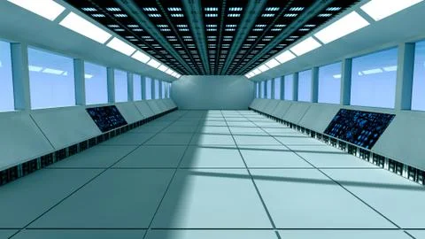 SCIFI Corridor Stock Illustration