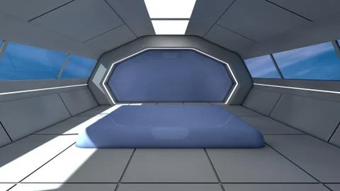 SCIFI Corridor Stock Illustration