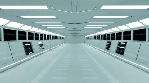 SCIFI Corridor Illustrazione stock