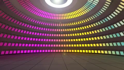 SCIFI Corridor 스톡 일러스트