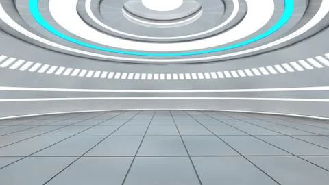 SCIFI Corridor Stock Illustration