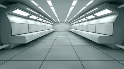 SCIFI Corridor Stock Illustration
