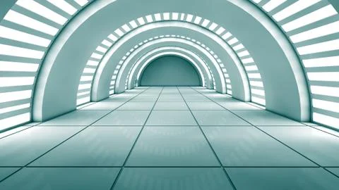 SCIFI Corridor Stock Illustration