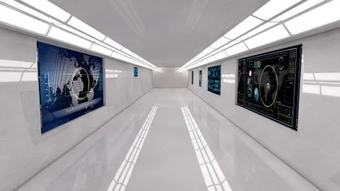 SCIFI Corridor Stock Illustration