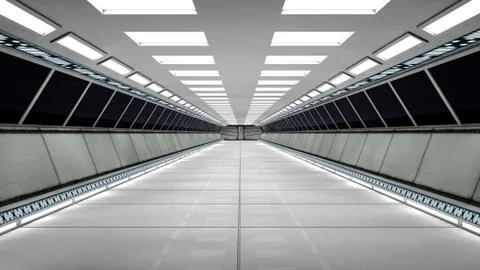 SCIFI Corridor 스톡 일러스트