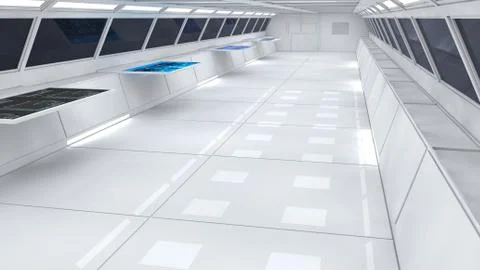 SCIFI Corridor Stock Illustration