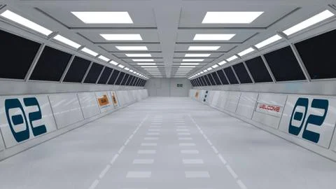 SCIFI Corridor Stock Illustration