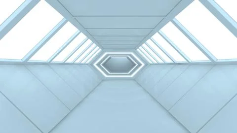 SCIFI Corridor Stock Illustration