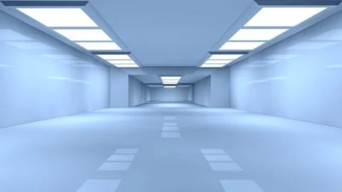 SCIFI Corridor Stock Illustration