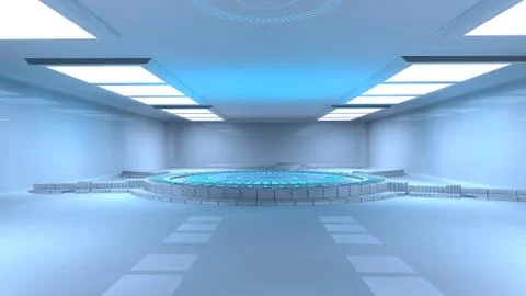 SCIFI Corridor Stock Illustration