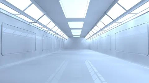 SCIFI Corridor Stock Illustration