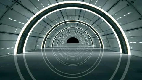 SCIFI Corridor Stock Illustration