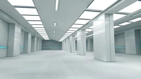 SCIFI Corridor Stock Illustration