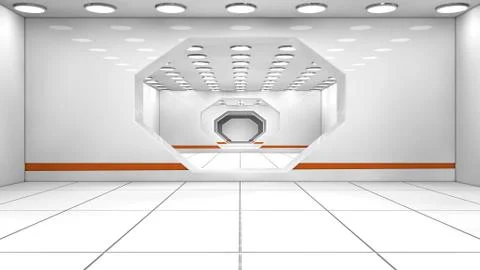 SCIFI Corridor Stock Illustration