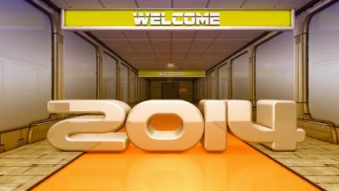 SCIFI Corridor Stock Illustration