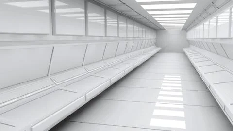 SCIFI Corridor Stock Illustration