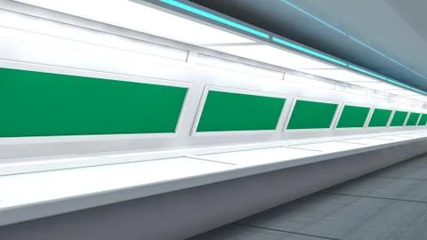SCIFI Corridor Stock Illustration